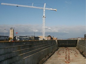 A dry dock is seen at the Davie Inc. headquarters in Levis, Quebec November 9, 2007. Mathieu Belanger for The Montreal Gazette