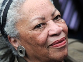 (FILES) In this file photo taken on November 5, 2010 Nobel-winning US novelist Toni Morrison (C) attends the unveiling ceremony of a memorial bench marking the abolition of slavery in Paris (the first to be inaugurated outside the United States by the Toni Morrison Society) in Paris. - Toni Morrison, the first African American woman to win the Nobel Prize for Literature, has died following a short illness, her family said in a statement on August 6, 2019. She was 88. "Although her passing represents a tremendous loss, we are grateful she had a long, well lived life," they said.
