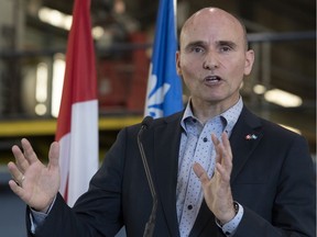 The announcement was made at a Quebec City training centre by Quebec Labour Minister Jean Boulet and federal Family Minister Jean-Yves Duclos (pictured).