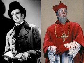 Left: Joseph Rouleau is seen in his Covent Garden debut as Colline in La Bohème on April 23, 1957. Right: Joseph Rouleau Rousseau is seen in his debut at the Metropolitan Opera in New York as the Grand Inquisitor in Don Carlos on  April 13, 1984.