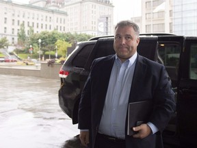 MNA Sebastien Proulx arrives for a caucus meeting, Thursday, October 4, 2018 in Quebec City.