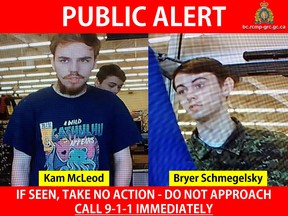 Kam McLeod, 19, and Bryer Schmegelsky, 18 were found dead by RCMP on Aug. 7.