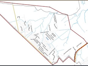 Map of Terrebonne Ouest area affected by boil-water advisory.