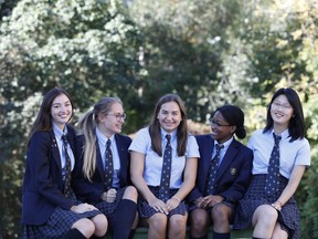 The Study, an all-girls school in Westmount, teaches a highly enriched French and English mother-tongue program, with 50 per cent of instruction in French at the primary level and 40 per cent at the secondary level.