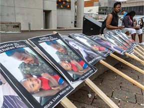 A vigil and sit-in commemorated the one-year anniversary of the killing of Nicholas Gibbs – a 23-year-old father of three who was shot and killed by the SPVM in August of 2018.
