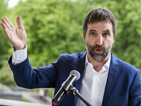 Equiterre co-founder and environmental activist Steven Guilbeault announces his candidacy for the Liberal Party at a press conference in Montreal Friday June 21, 2019.