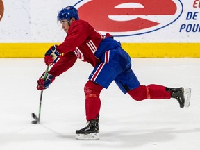 Nick Suzuki during the Montreal Canadiens rookie camp at the Bell Sports Complexe in Brossard on Friday, Sept. 6, 2019.