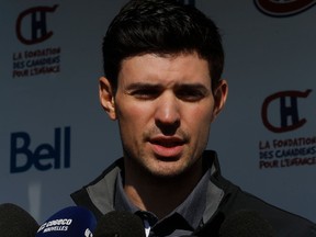 The Montreal Canadiens held their annual charity golf tournament at Laval-sur-le-Lac Golf Club on Monday, Sept. 9, 2019. Canadiens goaltender Carey Price spoke to the media before the start of the tournament.