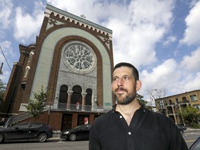 Montreal filmmaker Jonathan Durand outside St. Michael and St. Anthony Church in his Mile End neighbourhood, has made a documentary about Poles who were exiled to Africa by the Soviets during the Second World War.