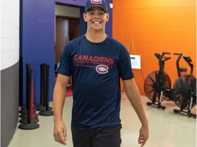 Jesperi Kotkaniemi is seen during opening day of Canadiens' training camp.