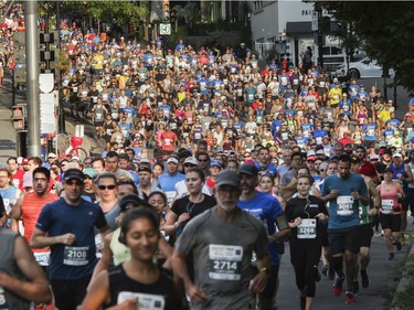 Thousands of people take part in the Marathon Oasis de Montreal Sunday, September 22, 2019 in Montreal. Today's event included a half-marathon and a full marathon.