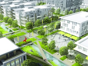 An artist's conception of the proposed Cap-Nature development in western Pierrefonds.