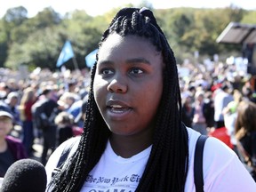 Day Cottrell talks to The Gazette about why she attended climate march in Montreal on Friday, Sept. 27, 2019.