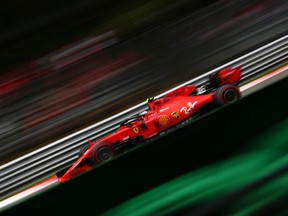 Charles Leclerc of Monaco driving the (16) Scuderia Ferrari SF90 on the track during final practice for the F1 Grand Prix of Italy at Autodromo di Monza on Sept. 7, 2019, in Monza, Italy.