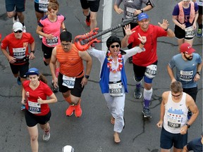 It’s not all about speed. You might notice that the last wave of runners has a more social feel.