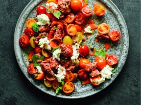 The extensive salad section of Heather Thomas's book, The Greek Vegetarian cookbook shows how salad has become a real meal.