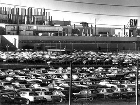 The General Motors of Canada plant in Ste-Thérèse, Quebec as seen in 1982. The plant was closed in 2002 and then demolished.