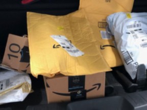 Amazon packages found in a cemetery