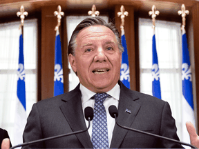 Quebec Premier Francois Legault reveals Quebec's demands in the federal election, Sept. 17, 2019.