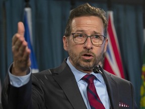 Bloc Quebecois leader Yves-Francois Blanchet speaks during a news conference, Tuesday, January 22, 2019 in Ottawa. The Bloc Quebecois is hoping to renew itself following a difficult period marked by deep divisions under its fifth leader since 2011.THE CANADIAN PRESS/Adrian Wyld ORG XMIT: CPT105