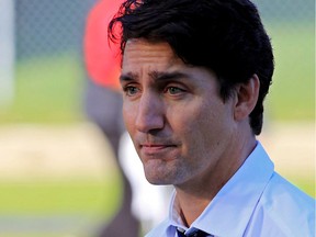 Prime Minister Justin Trudeau campaigns for the upcoming election in Fredericton, N.B., Sept. 18, 2019.