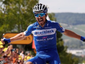 Julian Alaphilippe wins Stage 3 of the Tour de France on July 8, 2019.