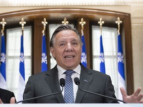 Quebec Premier François Legault reveals Quebec's priorities in the federal election on Tuesday at the National Assembly in Quebec City.