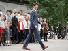 Justin Trudeau arrives to speak at Rideau Hall as the federal election kicks off, Sept. 11, 2019.