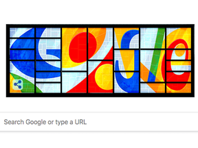 The image that appeared on the home page of Google.ca on Saturday, Sept. 7, 2019, was an homage to Marcelle Ferron, an artist born in Louiseville, Que., whose works include the stained glass windows of both the Champs de Mars and Vendôme métro stations.