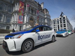 Recommendations to revitalize the taxi industry include a unified code of conduct, which offers "an additional guarantee for the customer," Taxelco founder Alexandre Taillefer says. Peter McCabe / MONTREAL GAZETTE

MONTREAL, QUE.: APRIL 23, 2017 --  Taxi's with a new paint scheme sit outside Montreal city hall during a press conference inside on Sunday, April 23, 2017. (Peter McCabe / MONTREAL GAZETTE) ORG XMIT: 58490