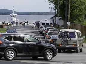 Traffic has been an ongoing issue as cars often line up onto Main Road in Hudson as they wait to board the ferry to Oka.