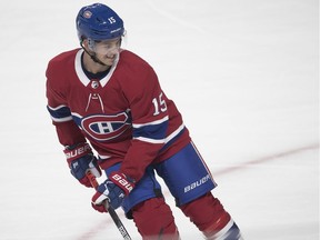 Montreal Canadiens' Jesperi Kotkaniemi during warmup before facing the Detroit Red Wings on Oct. 10, 2019.