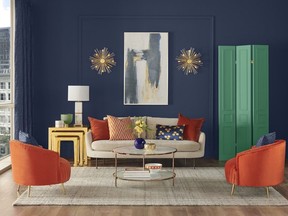 Rich, deep blue helps to add deep impact to a room. Colour: Naval (SW6244)