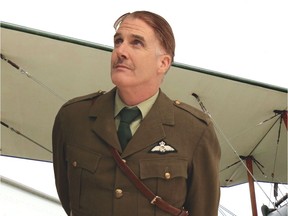 Actor Bruce Dinsmore plays Billy Bishop and multiple other characters in the Hudson Village Theatre production of Billy Bishop Goes to War.