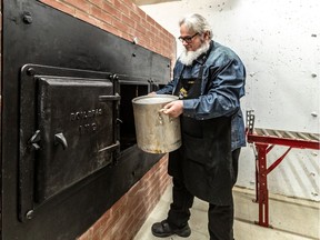 Philippe Brunet cooks the beans, 500 pounds at a time, at La Binerie Mont-Royal. The iconic restaurant opens in its new location on St-Denis St. on Friday.