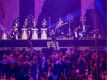 AND THEY DANCED ALL NIGHT ... The Ultimate Backbeat Showband gets everyone moving (and then some!) at the recent Bal des lumières.