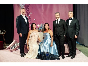 HOSTS IN THE HOUSE! 2019 MAC Ball Host Presidents: Éric Bujold, Marie-Josée Simard, Kim Thomassin, John Zeppetelli and Justin Méthot welcome 800 plus patrons to the 2019 Ball.