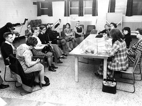 A five-party debate on women in politics attracted only a sparse crowed on Oct. 22, 1973, a week before that year's Quebec election.