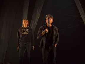 Jane Wheeler and Daniel Brochu in Alice and the World We Live In, which is receiving its world premier at Centaur Theatre.