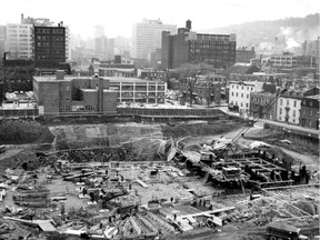 Construction is underway on Place des Arts in this photo published in the Montreal Gazette on Nov. 4, 1961.