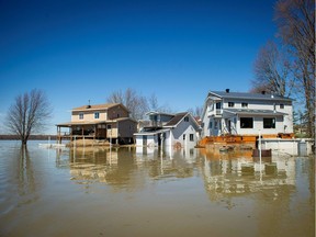 Floods in progress at Rigaud on Monday, April 22, 2019 after warming weather and heavy rains: "Projecting trends of future precipitation and floods is a largely unsolved scientific problem," Shaun Lovejoy writes.