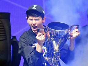 U.S. video gamer Kyle "Bugha" Giersdorf, 16, won the Fortnite world championship in July 2019.