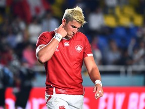 Canadian winger DTH van der Merwe will play against South Africa, the country where he was born, Tuesday, Oct. 8, 2019, in Japan.