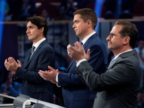 Liberal leader Justin Trudeau, Conservative leader Andrew Scheer and Bloc Quebecois leader Yves-François Blanchet are jockeying for position in Quebec.