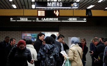 Canadian Prime Minister Justin Trudeau greets commuters at Jarry métro station Oct. 22, 2019.