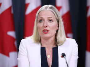 "We’re absolutely committed to public transportation and we recognize that the métro is critically important," says federal Infrastructure Minister Catherine McKenna, seen in a file photo.