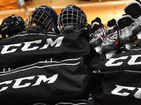 Sidney Crosby, Connor McDavid and Alexander Ovechkin all wear CCM hockey gear.