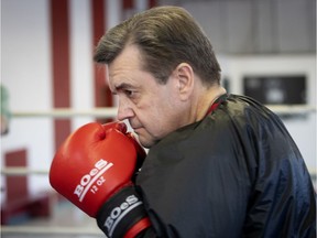 Former mayor and boxing fan Denis Coderre was among those who poked fun at communities who delayed Halloween.