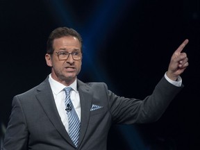 Bloc Québécois leader Yves-François Blanchet takes part in the the Federal leaders French language debate in Gatineau on Oct. 10, 2019.