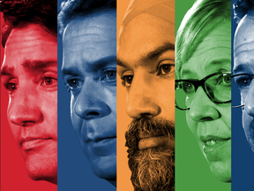Elizabeth-May-Jagmeet-Singh-Justin-Trudeau-Andrew-Scheer-Maxime-Bernier-Yves-Francois-Blanchet-federal-election-2019